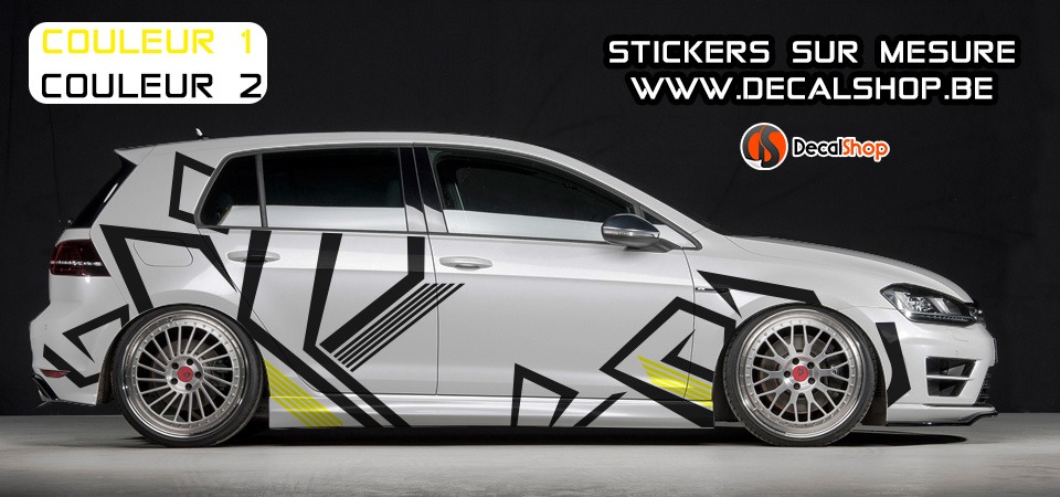 Kit déco universel – stickers voiture de course complets, prêts à poser